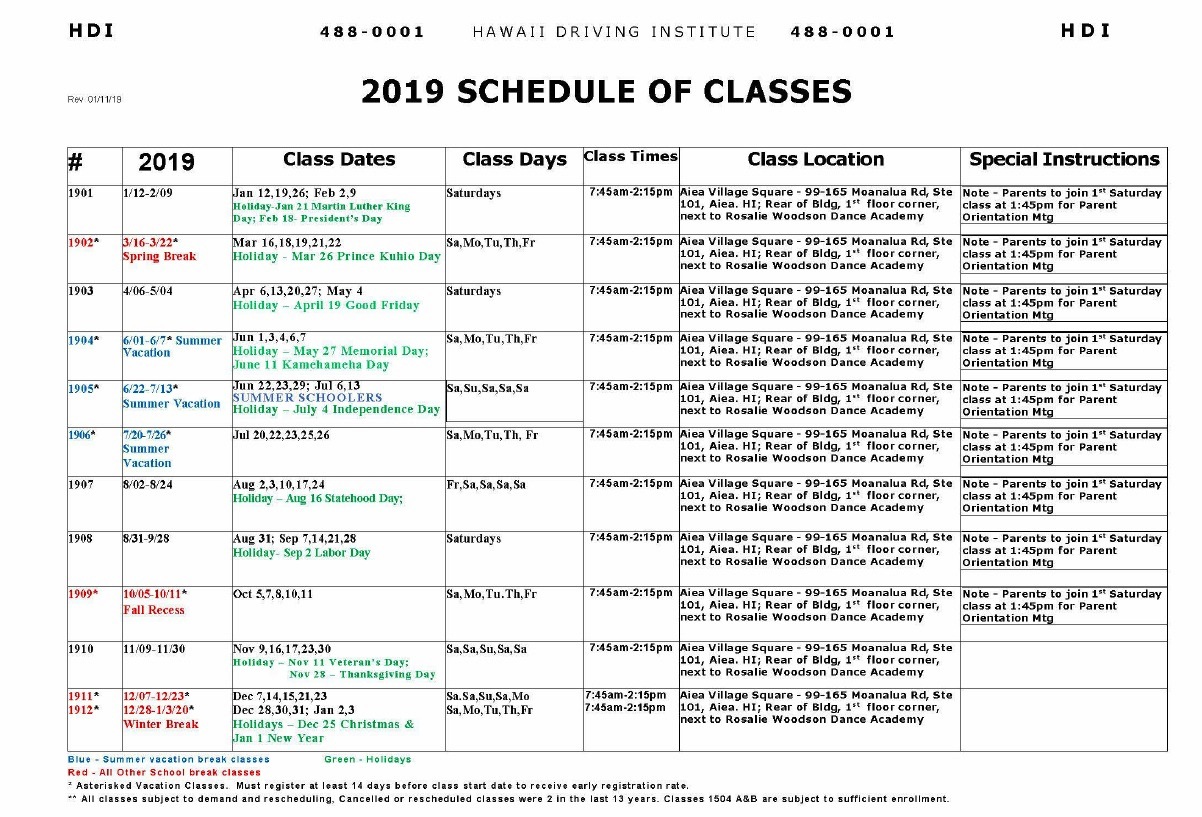 Schedule of classes rutgers